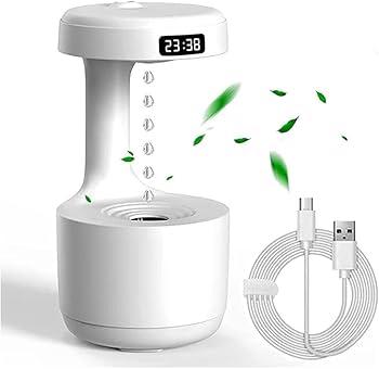 Umidificador De Ar Gotículas De Água Anti-gravidade Relógio Cor Branco 110v/220v