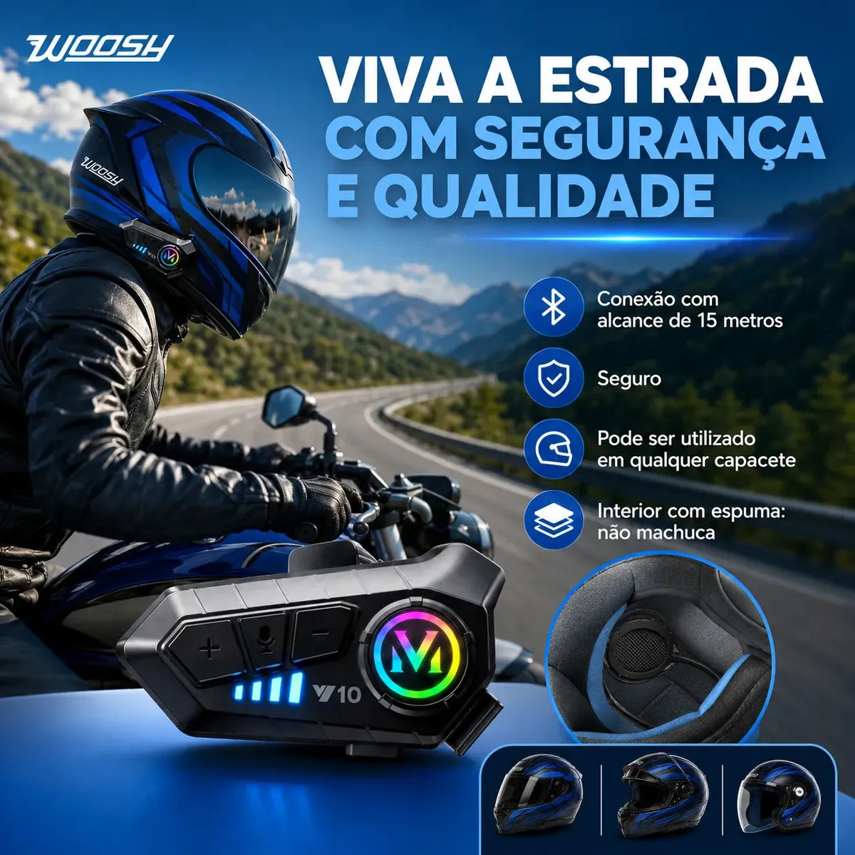 Fone De Ouvido Para Capacete