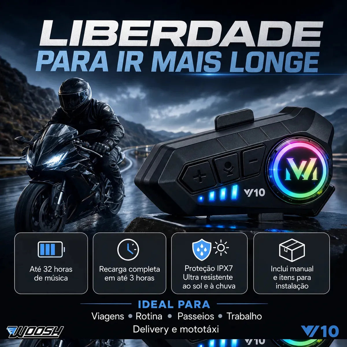 Fone De Ouvido Para Capacete