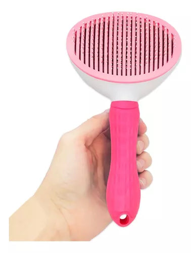 Escova Pelos Pet Automatica Rasqueadeira Magica Gato Cao New Cor Azul