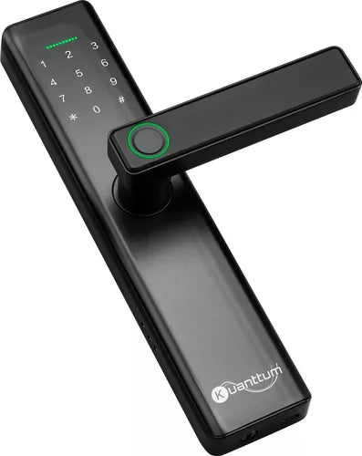 Fechadura Eletronica Digital Com Biometria Senha Kuantttum Delta Pro