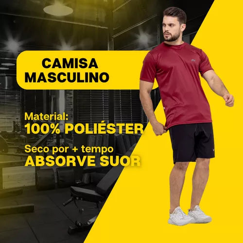 Camisa Time Fit Kit Com 4 Academia Treino Corrida Top