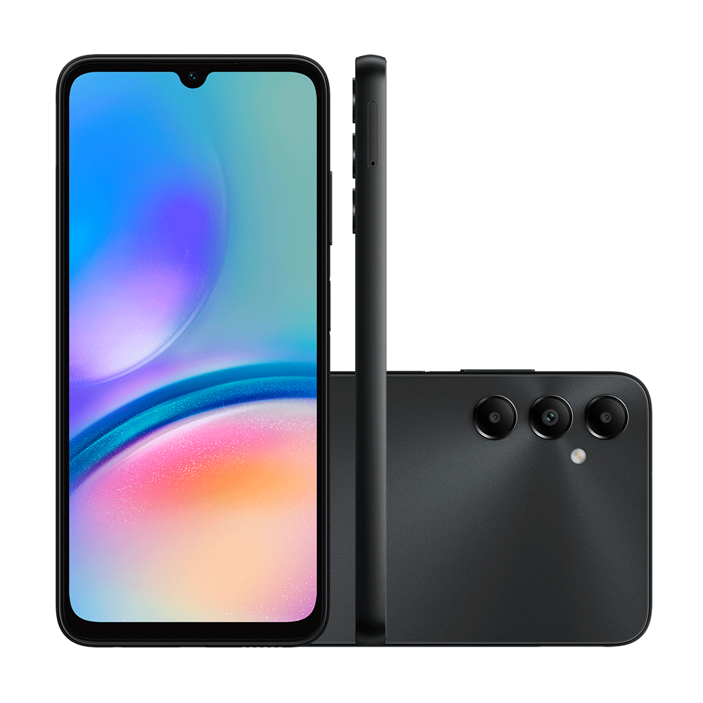 Smartphone Samsung Galaxy A05s 4G 128GB 6GB RAM Câmera Traseira Tripla 50MP + 2MP + 2MP + Selfie 13MP Tela 6.7" Preto