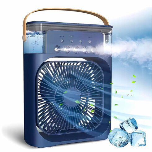 Ventilador Portátil Com Iluminação Umidificador Climatizador Cor Variada